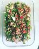 Salata de hrisca cu ceapa verde, patrunjel, ridichi si ardei copt (raw vegana)